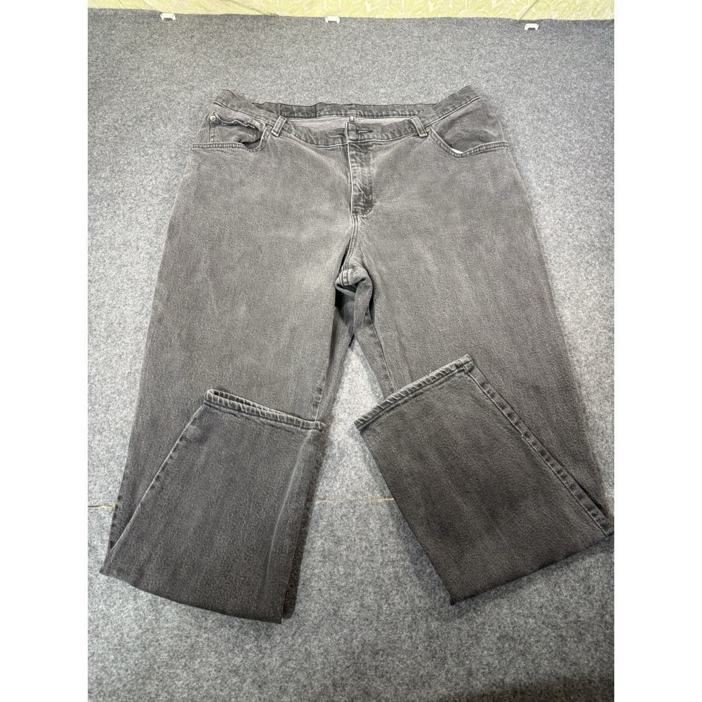 Blue Jeans Premium Quality Black Fade Straight Leg Jeans Size 18W Medium‎